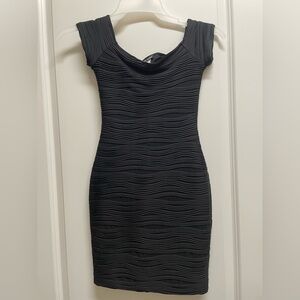 Wet Seal Black Textured Mini Dress